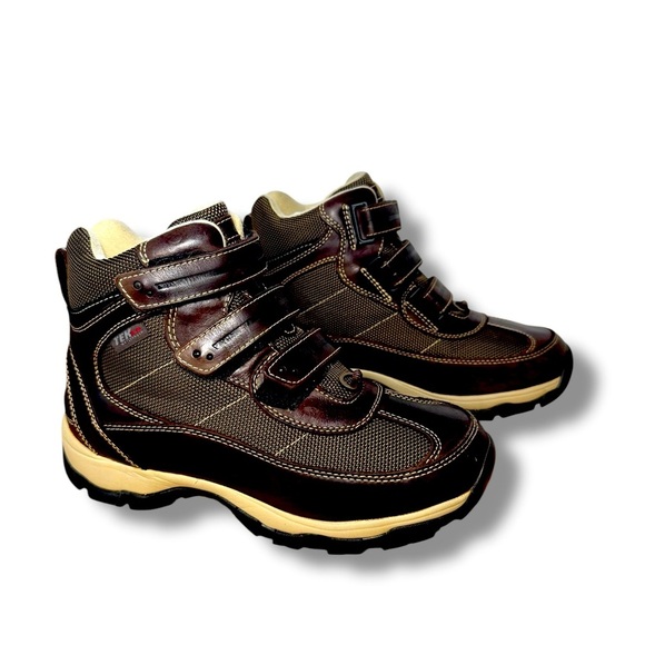 LL Bean Women's, Size 8 Snow Sneaker Artic Grip, Mid Hook and Loop, Dark Brown - Picture 1 of 11